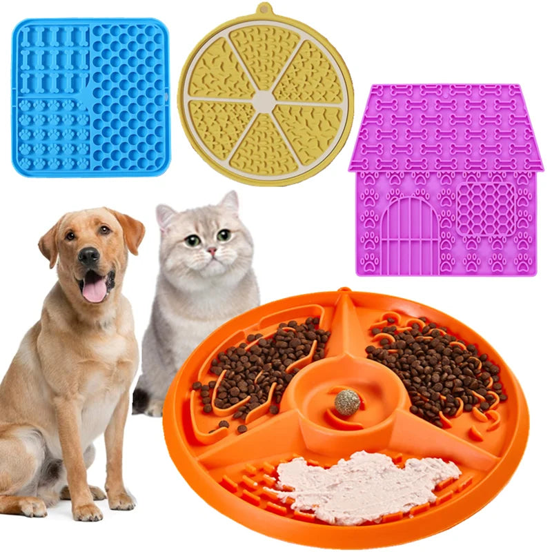 "Lick Mats", plato de comida lenta para mascotas.