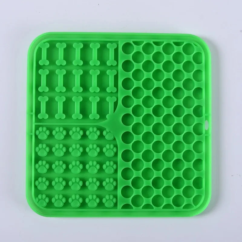"Lick Mats", plato de comida lenta para mascotas.
