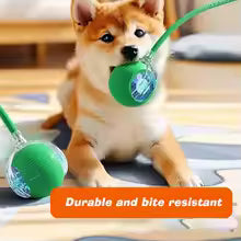 Juguete interactivo de pelota rodante automática y recargable para Mascotas.