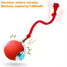 Juguete interactivo de pelota rodante automática y recargable para Mascotas.